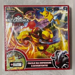 Pokemon Accademia Lotta Game with Red and Yellow Accents